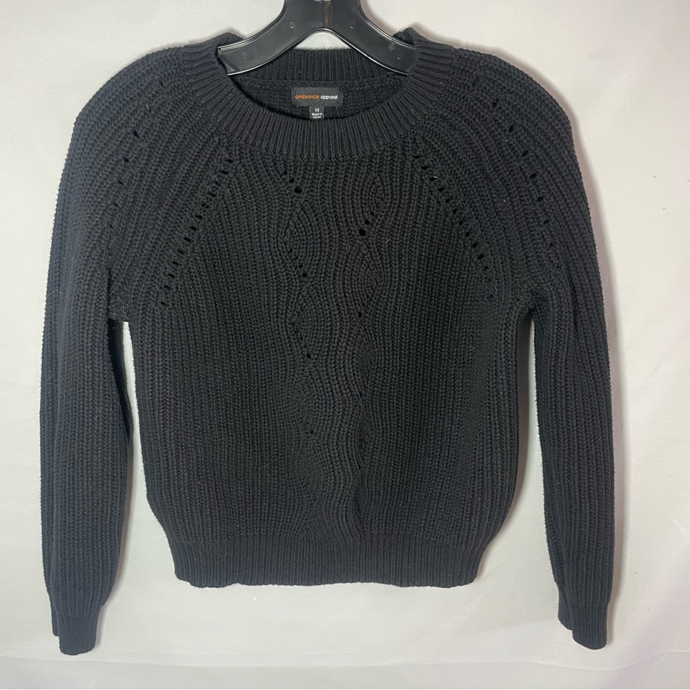 Ambiance Apparel Cropped Knit Sweater 🖤